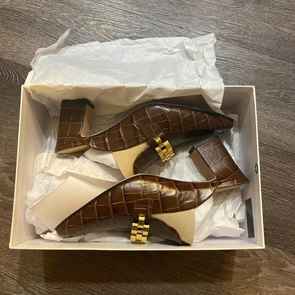 Veronica Beard Bera Mules in Espresso - Picture 5 of 7